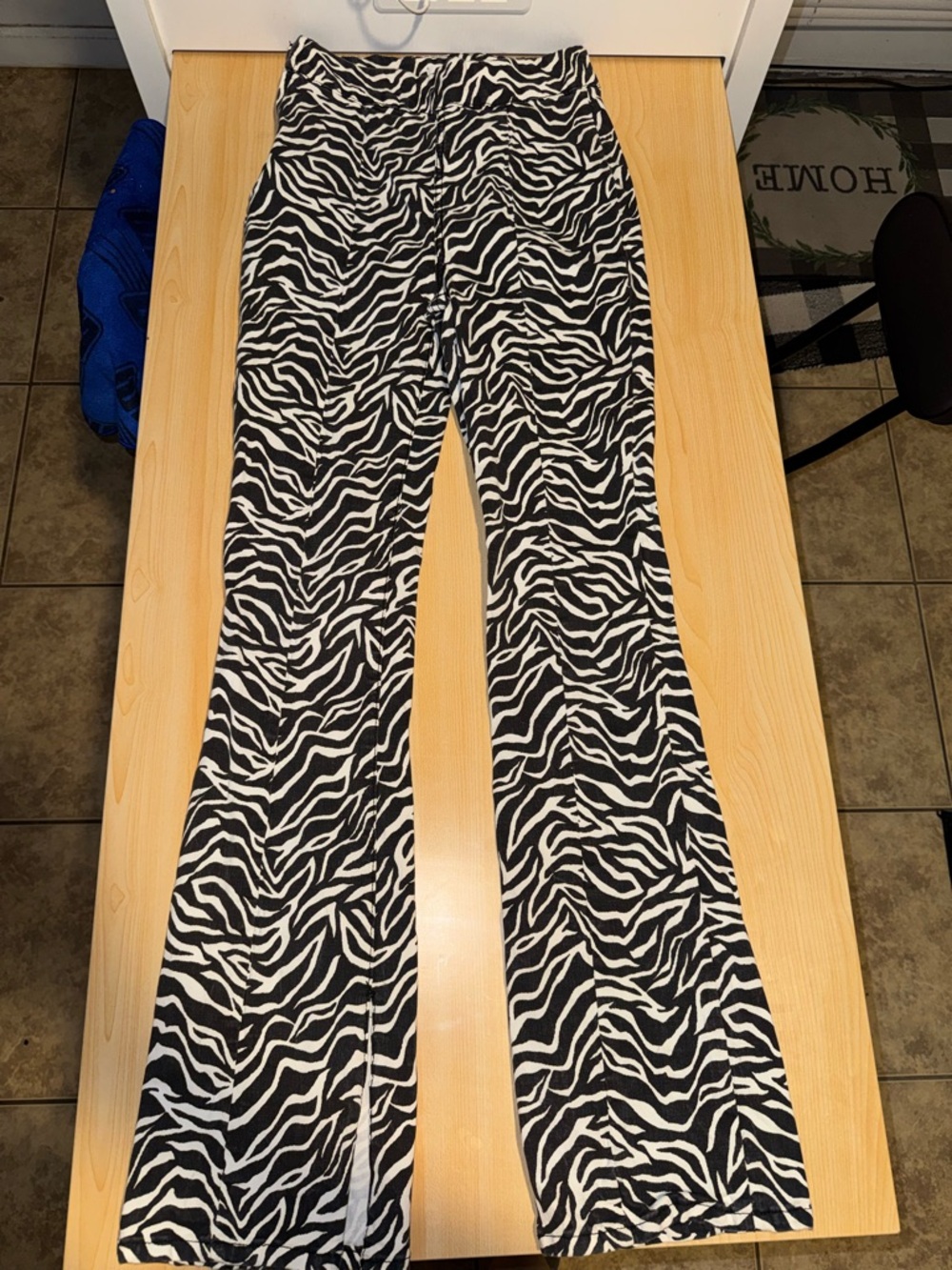 Forever 21 Zebra Print Flared Pants